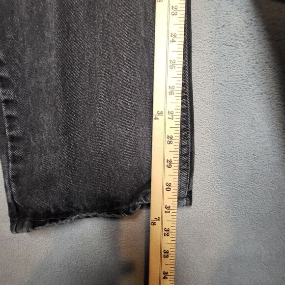 Wrangler Jeans Mens 38x31 Black Relaxed Fit Denim Straight Leg Distressed - Picture 5 of 8